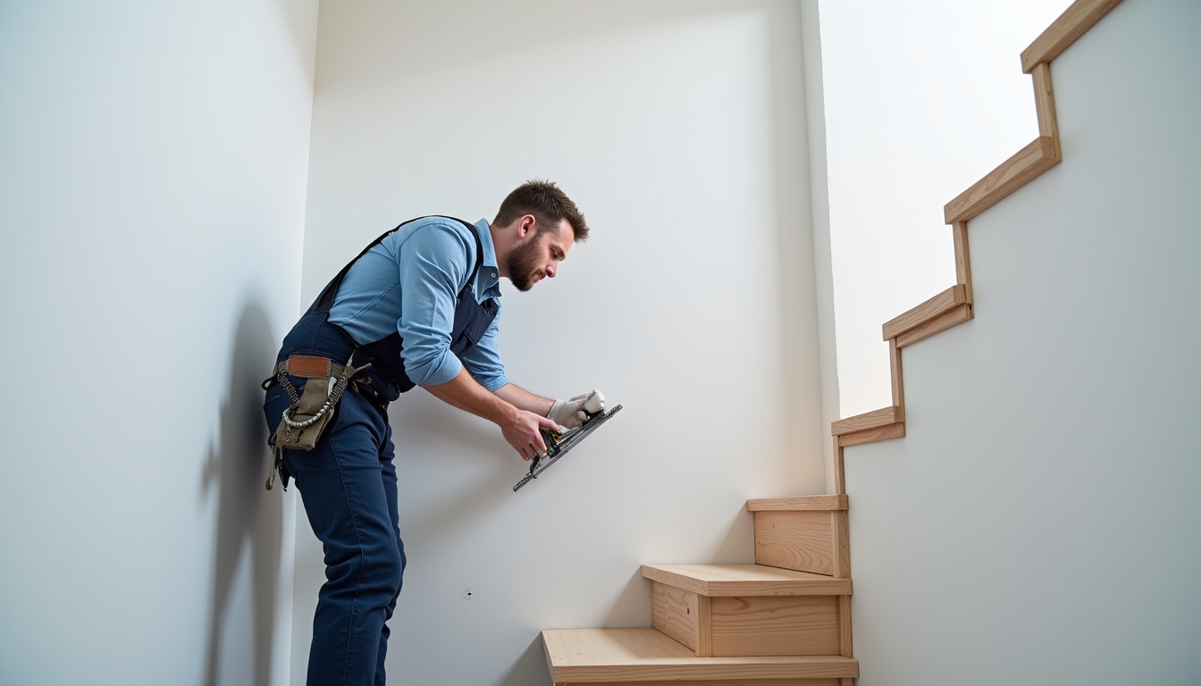 Installation d’un monte-escalier par un technicien à Monein