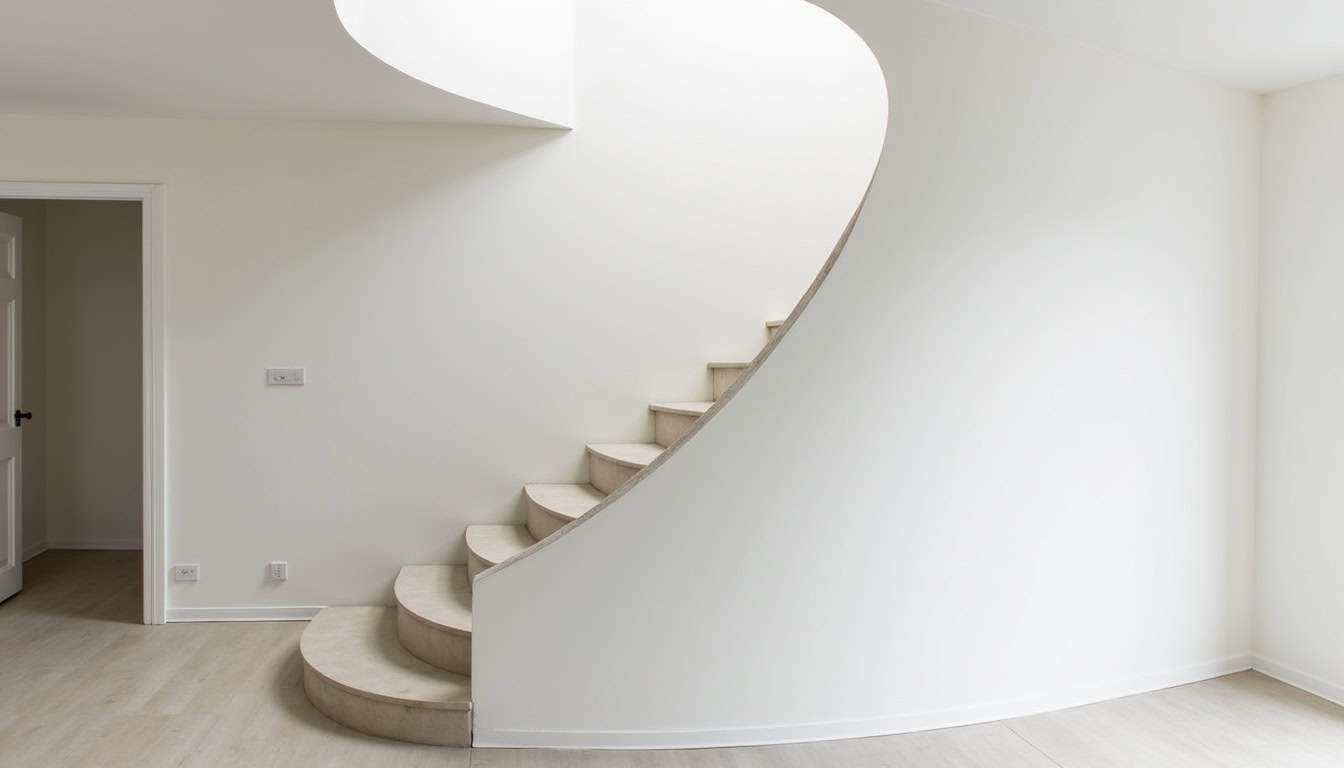 Installation d’un monte-escalier tournant dans une maison à Villemaréchal avec courbe d’escalier