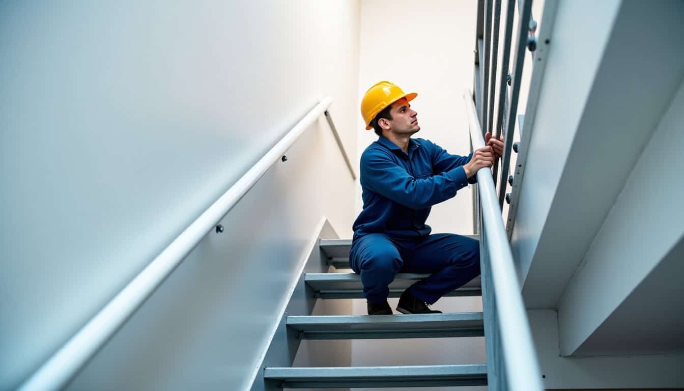 Intervention de maintenance sur un monte-escalier à Aiglun par un technicien agréé
