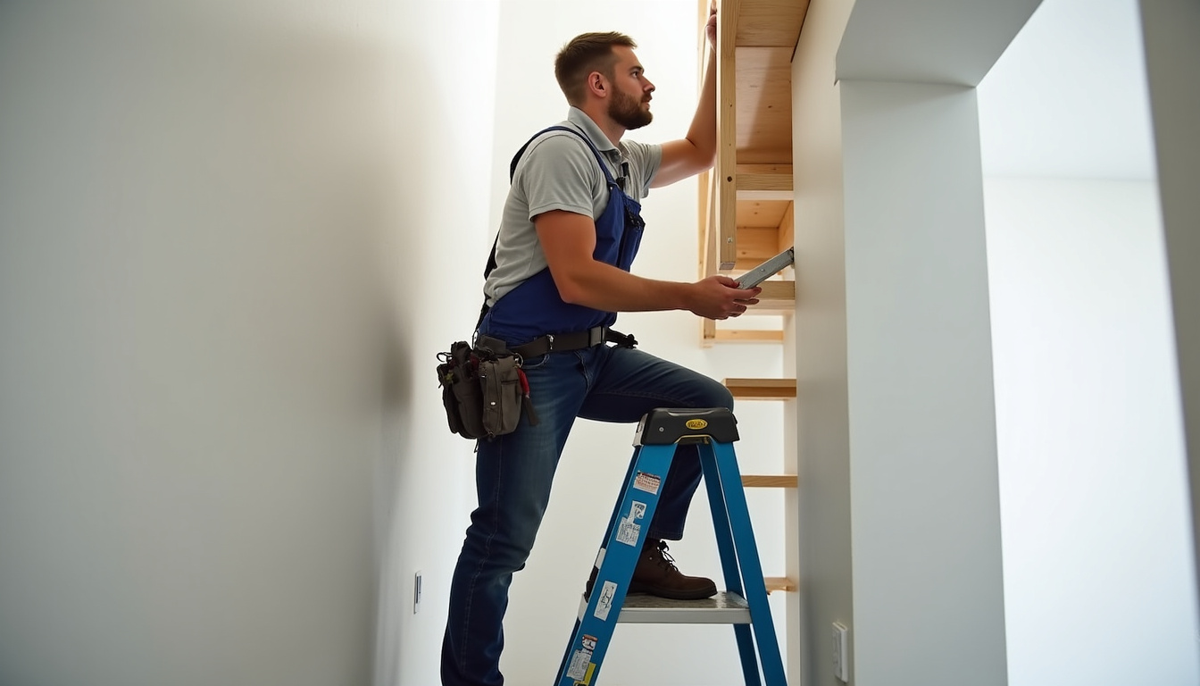 Intervention d’un technicien qualifié lors de l’installation d’un monte-escalier à Saint-Maurice-de-Lignon