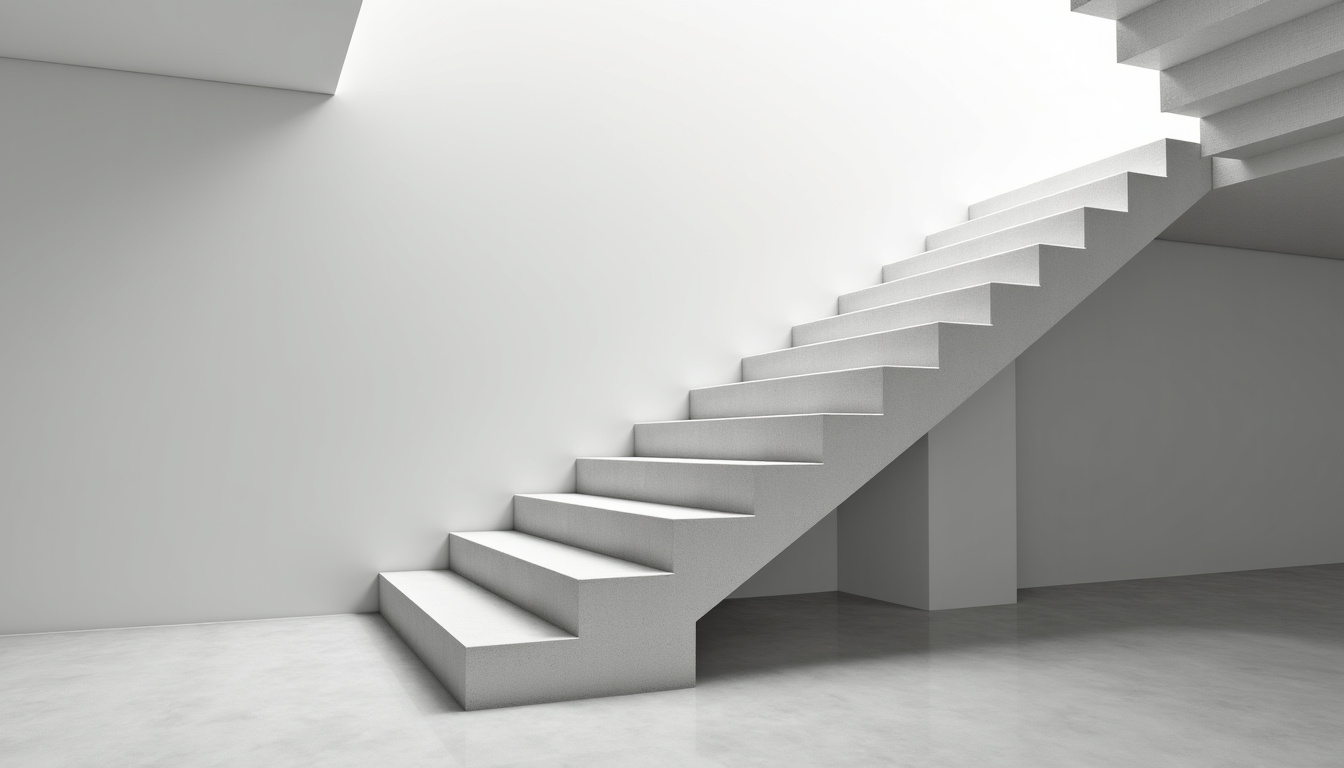 Monte escalier droit en cours d