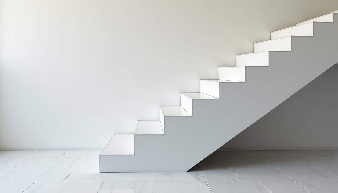 Monte-escalier droit en cours d