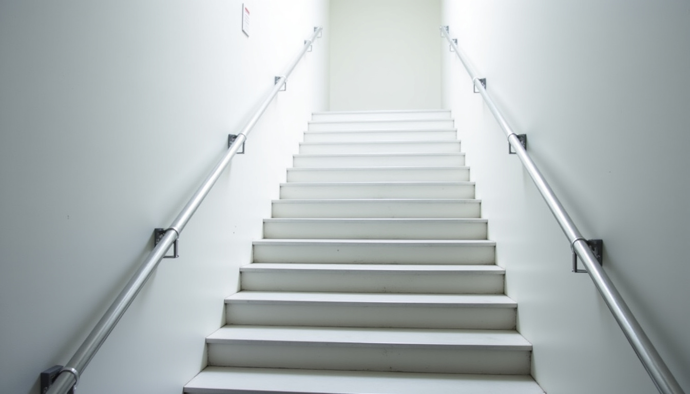 Monte-escalier droit en cours d