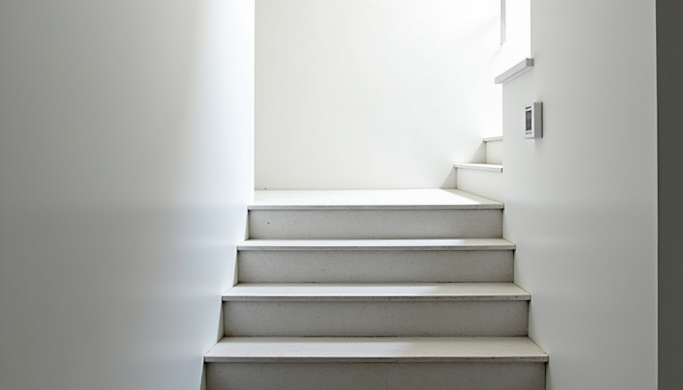 Monte-escalier droit en fonctionnement dans un escalier intérieur à Limours
