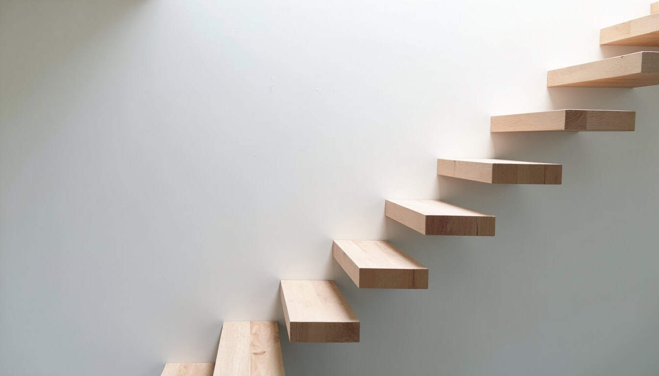 Monte-escalier droit installé dans un escalier intérieur typique d