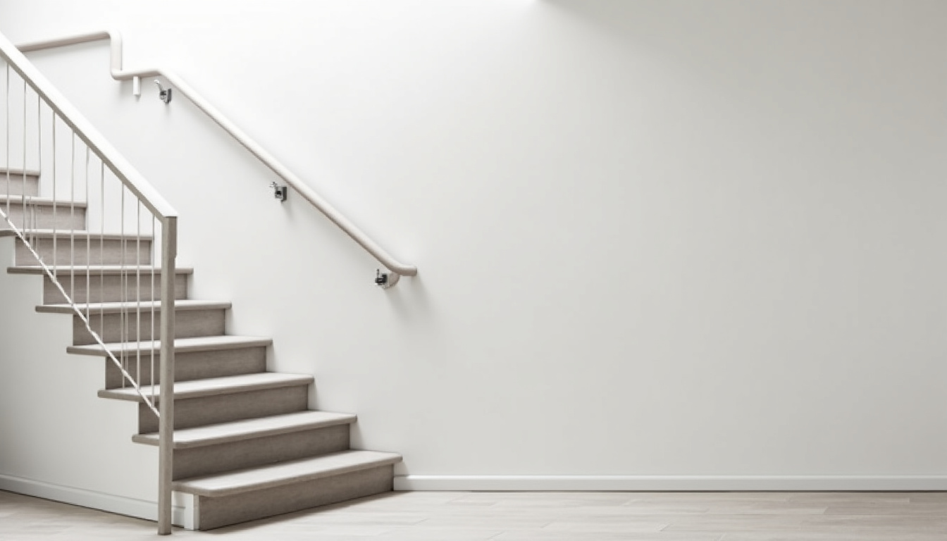 Monte-escalier droit installé dans une maison à Cransac, escalier avec rail rectiligne et siège ergonomique