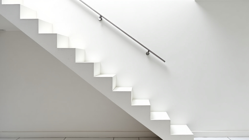 Monte-escalier droit installé dans une maison à Exireuil, avec rail le long des marches