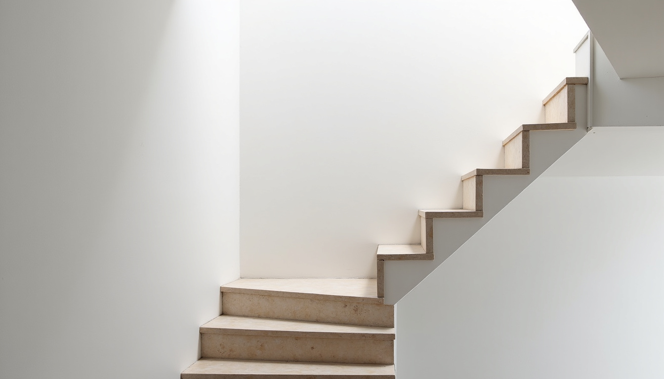 Monte-escalier droit installé dans une maison à Fromelles, vue de l