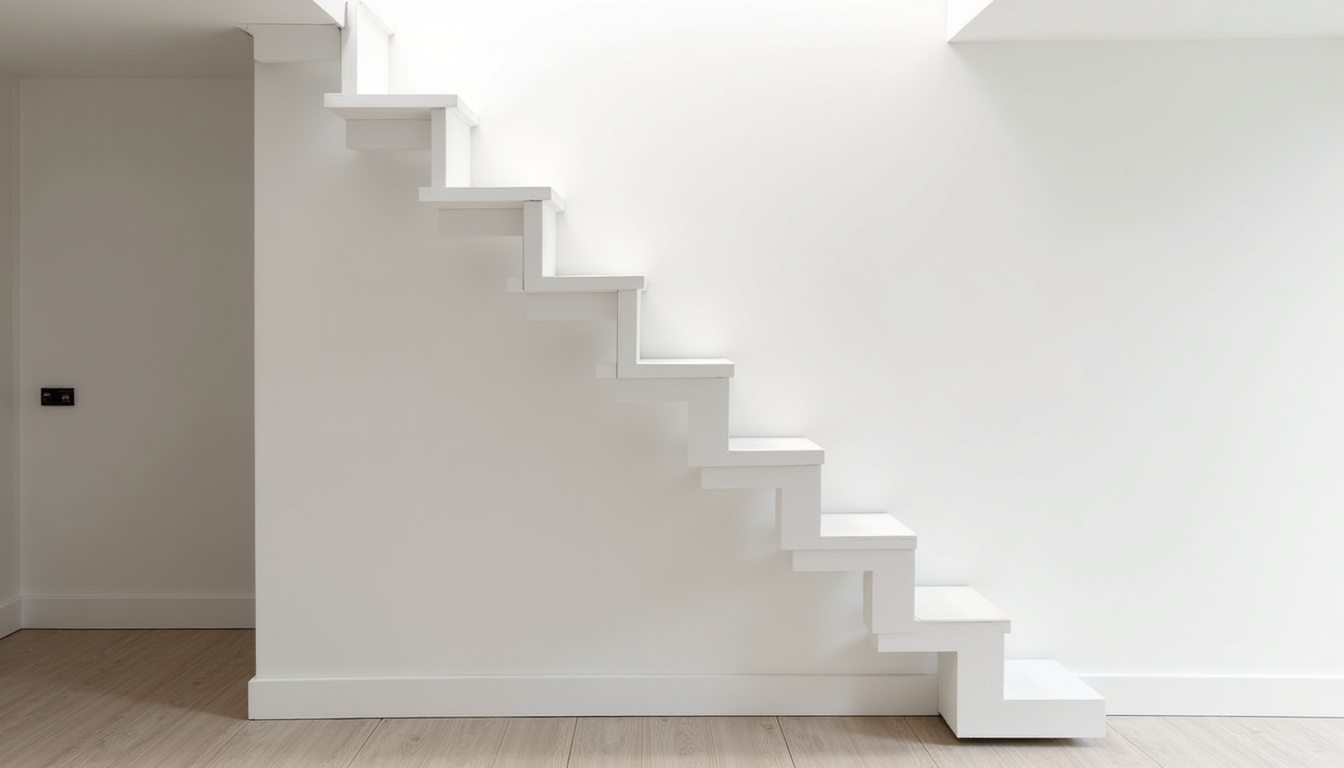 Monte-escalier droit installé dans une maison à Liévin, vu après travaux