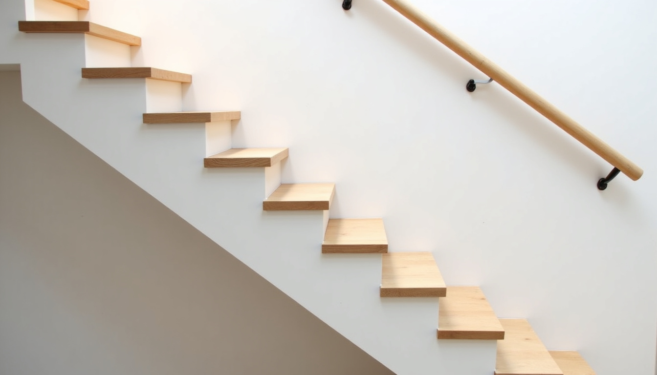 Monte-escalier droit installé dans une maison à Saint-Georges-lès-Baillargeaux, escalier simple sans courbe