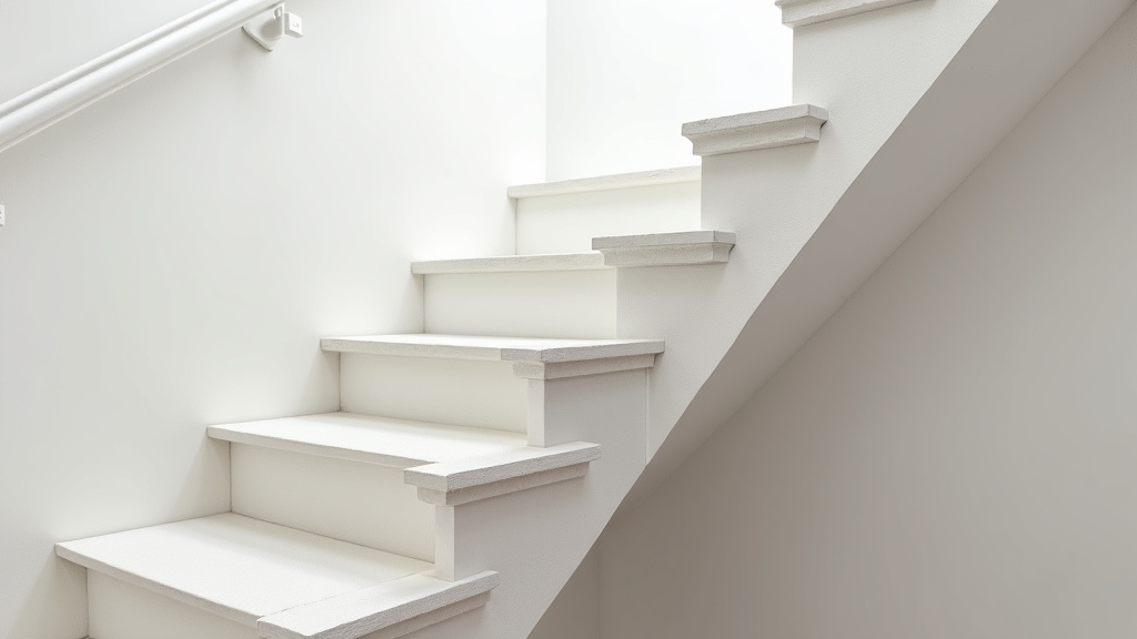 Monte-escalier droit installé dans une maison à Saint-Paul, sur une volée droite d’escalier