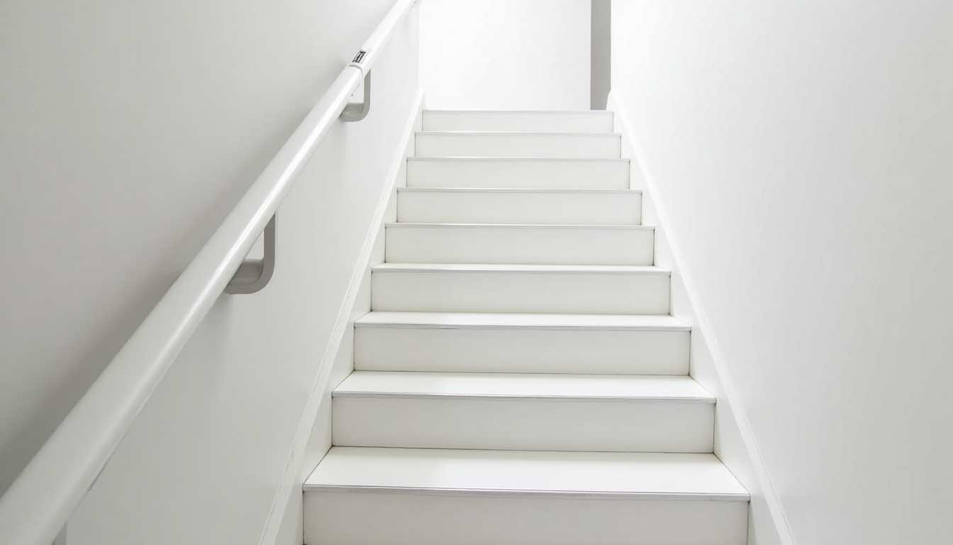 Monte-escalier droit installé dans une maison à Theix-Noyalo, avec rail en aluminium et siège compact