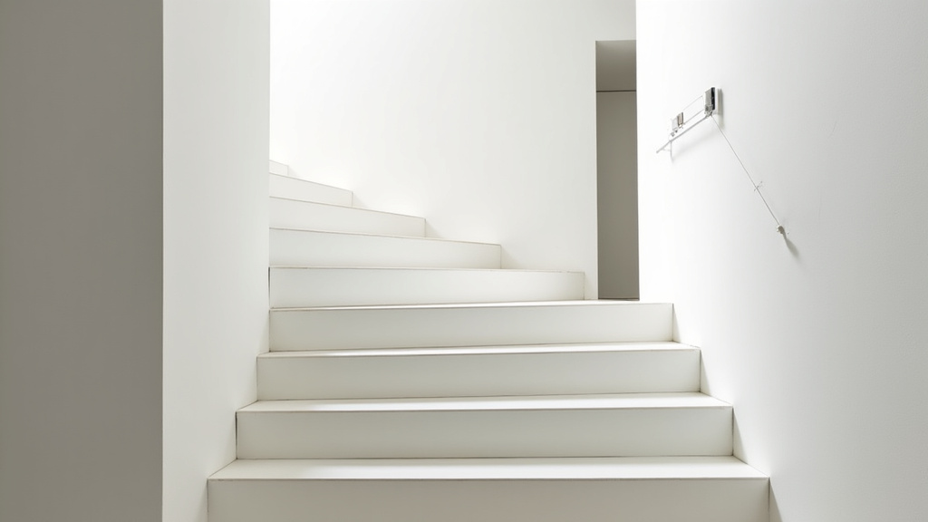Monte-escalier droit installé dans une maison de Zutkerque avec vue sur le jardin