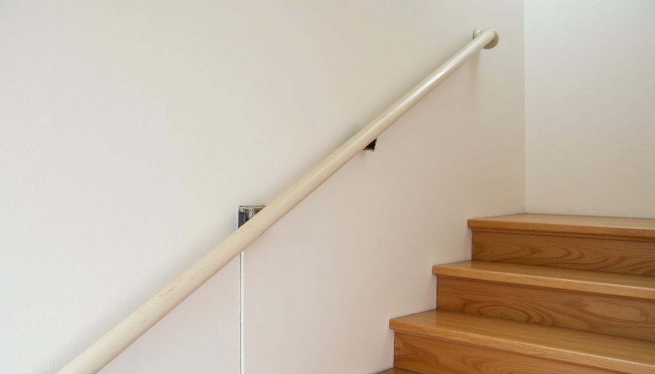 Monte-escalier droit installé sur un escalier en bois dans une maison à Brue-Auriac