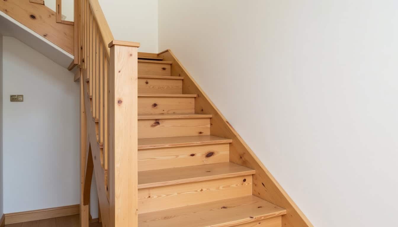 Monte-escalier droit installé sur un escalier en bois dans une maison typique de Charny Orée de Puisaye