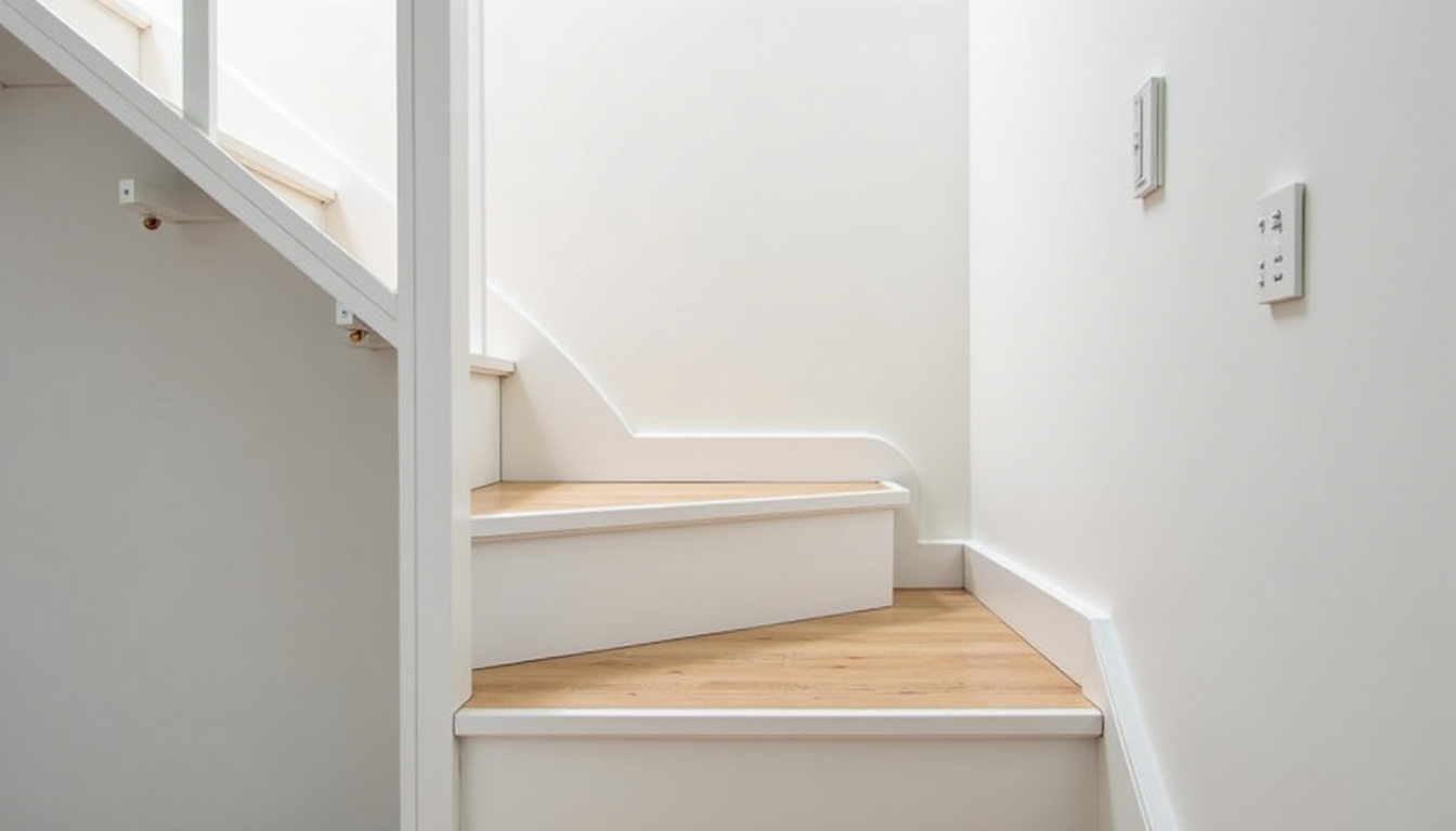 Monte-escalier droit installé sur un escalier intérieur à Jugon-les-Lacs