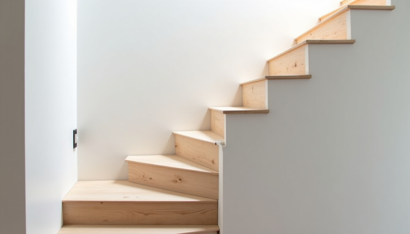Monte-escalier droit installé sur un escalier intérieur dans une maison à La Norville