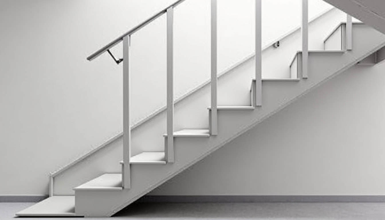 Monte-escalier droit installé sur un escalier rectiligne à Prix-lès-Mézières