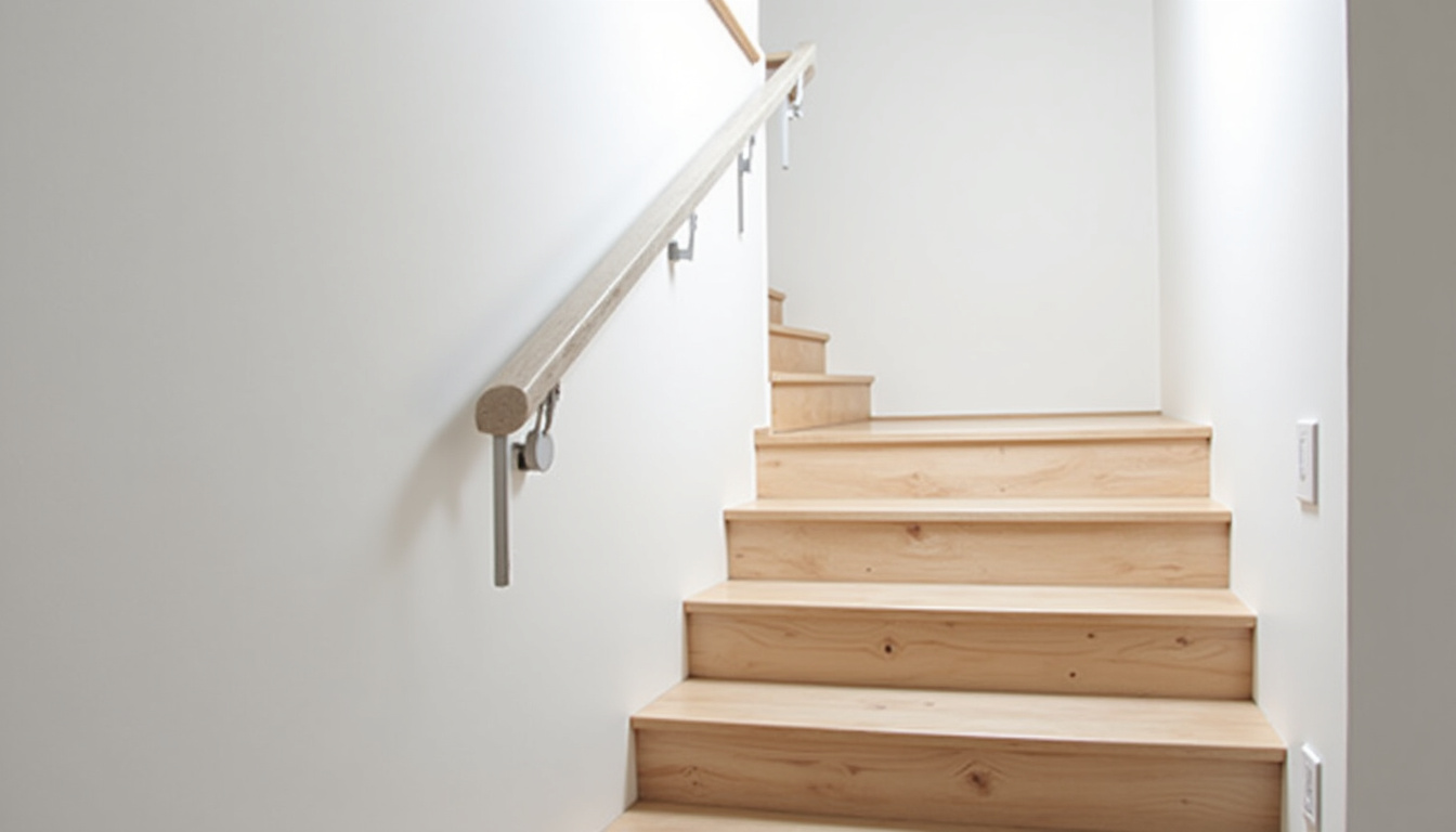 Monte-escalier droit installé sur un escalier rectiligne dans une maison à Bellevigne