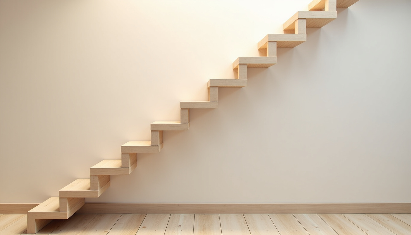Monte-escalier droit installé sur un escalier rectiligne en bois
