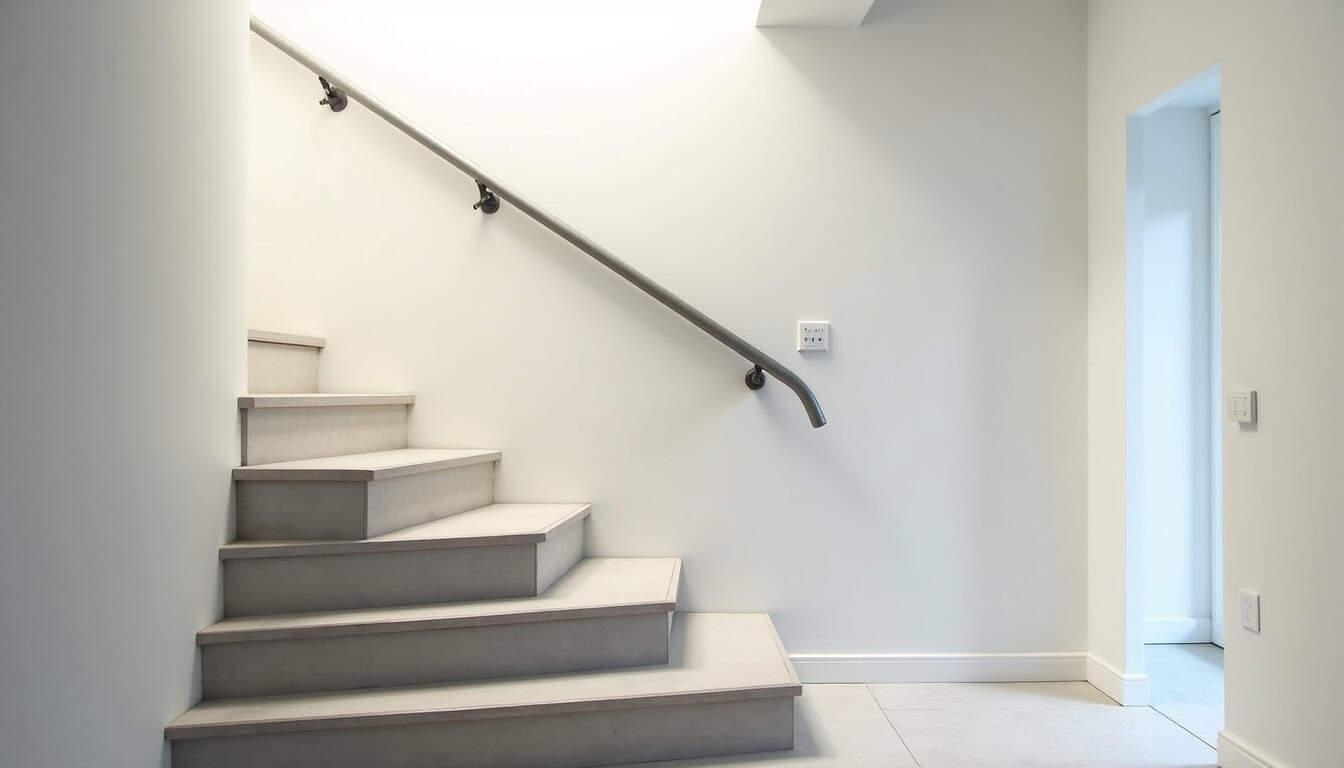 Monte-escalier en fonctionnement dans une maison à Ligny-le-Ribault