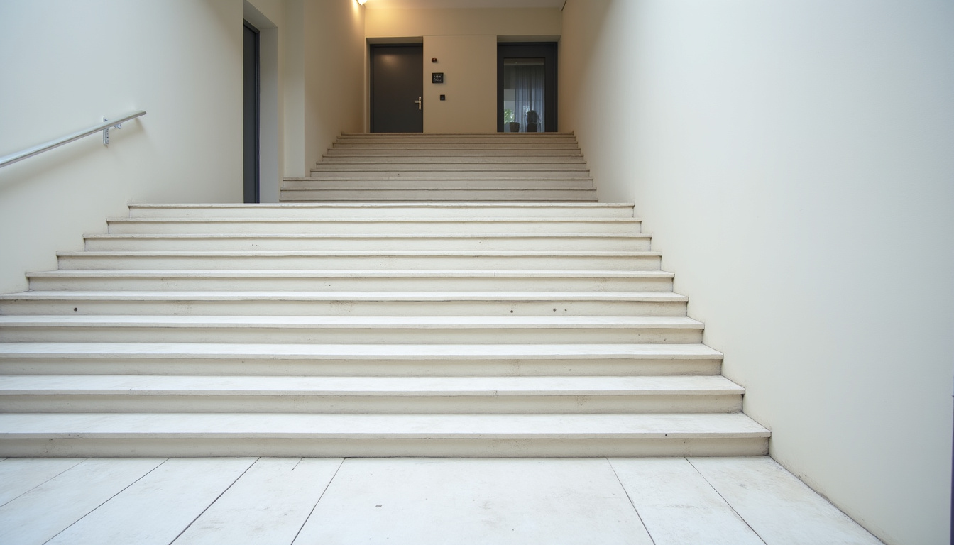 Monte-escalier extérieur en cours d