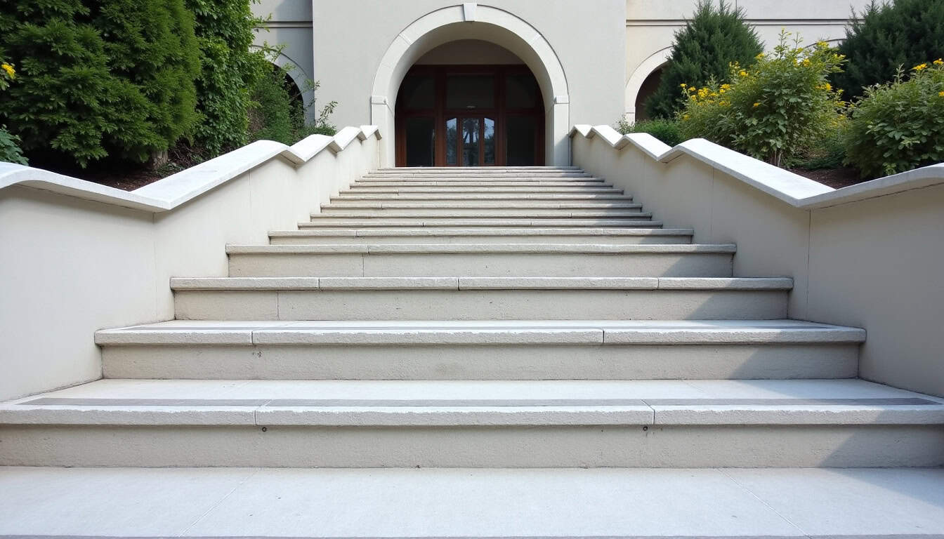 Monte-escalier extérieur en fonctionnement à Saint-Flour
