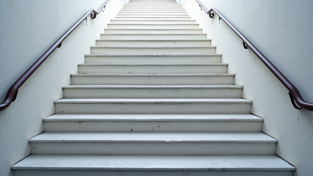 Monte-escalier extérieur en fonctionnement par temps pluvieux à Largentière