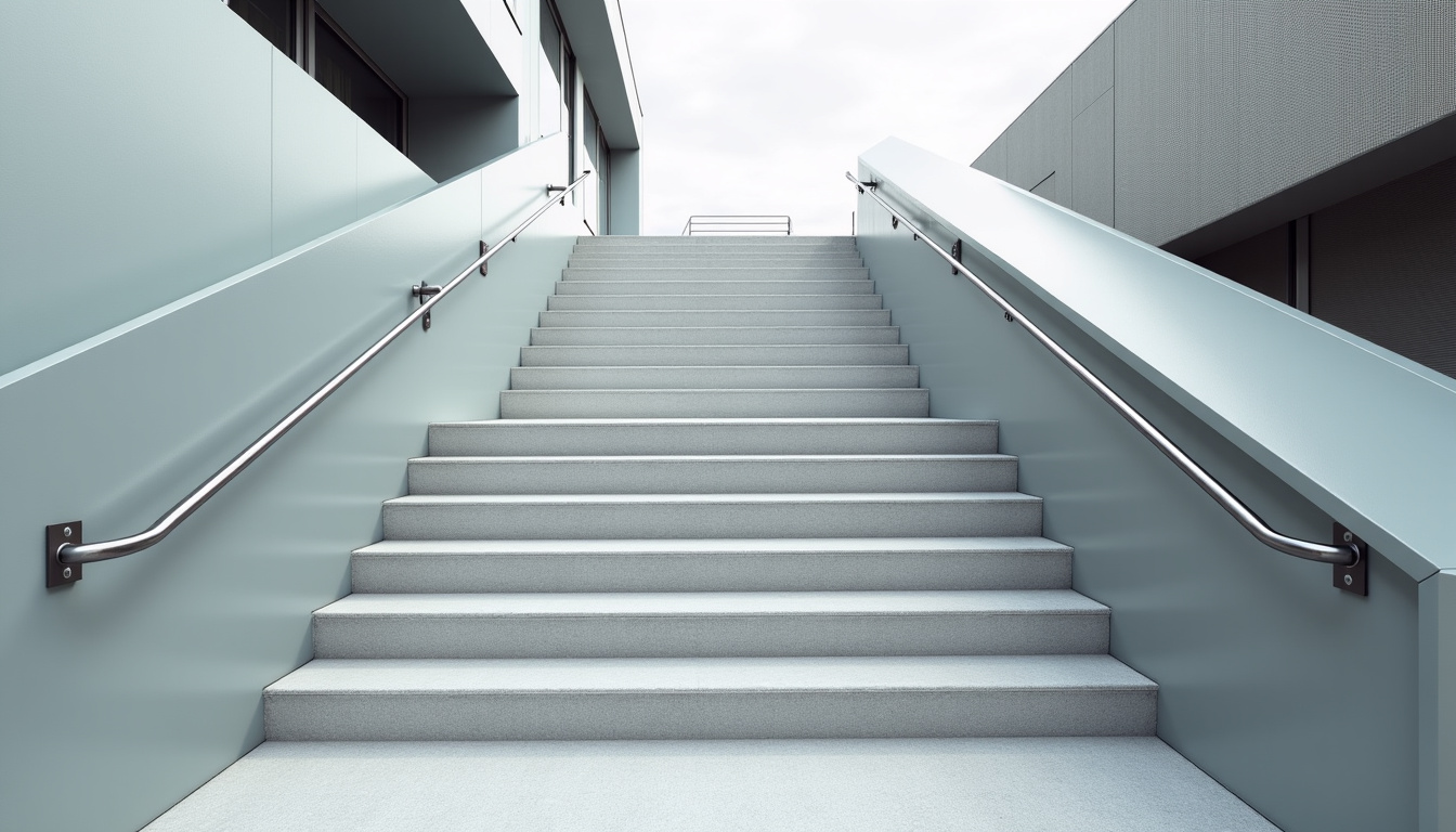 Monte-escalier extérieur en fonctionnement par temps pluvieux à Saint-Yvi