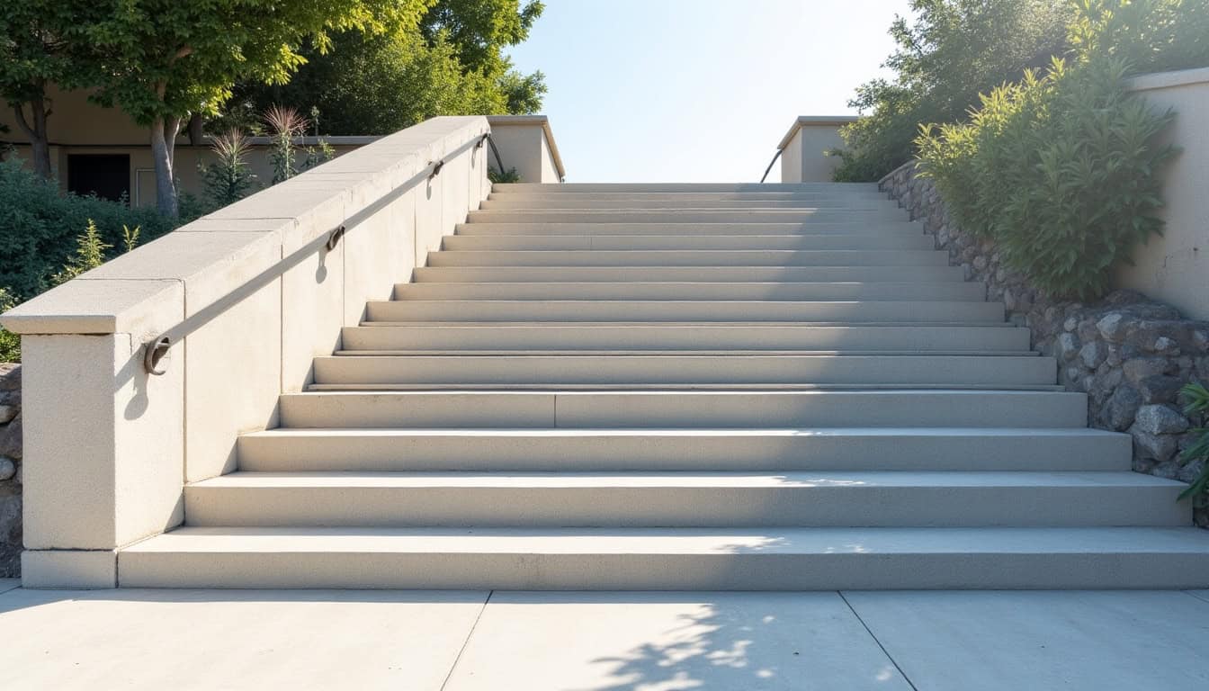 Monte-escalier extérieur fonctionnant en plein jour à Saint-André-de-Sangonis