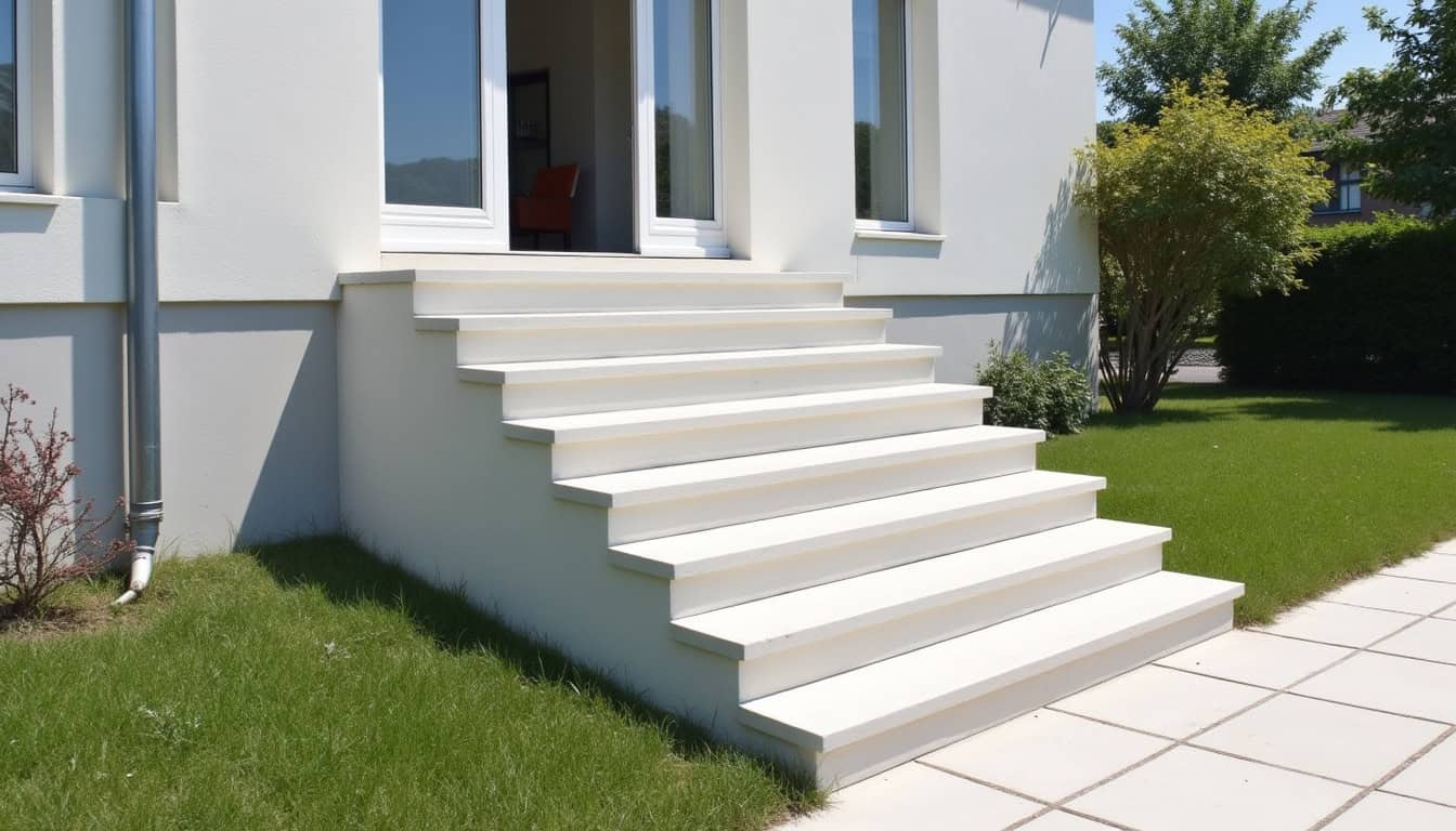 Monte-escalier extérieur installé à Langogne en milieu rural