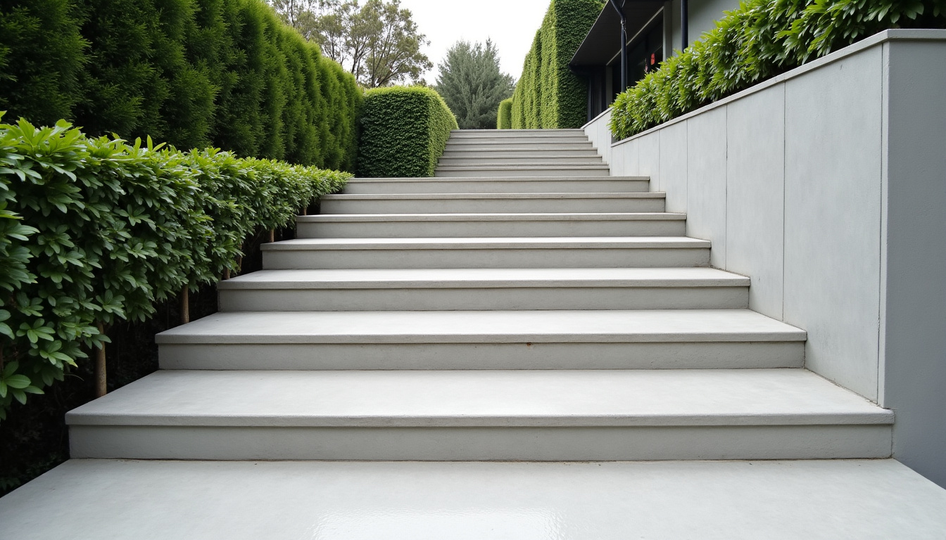 Monte-escalier extérieur installé dans un jardin à Bruguières, fonctionnant par temps de pluie