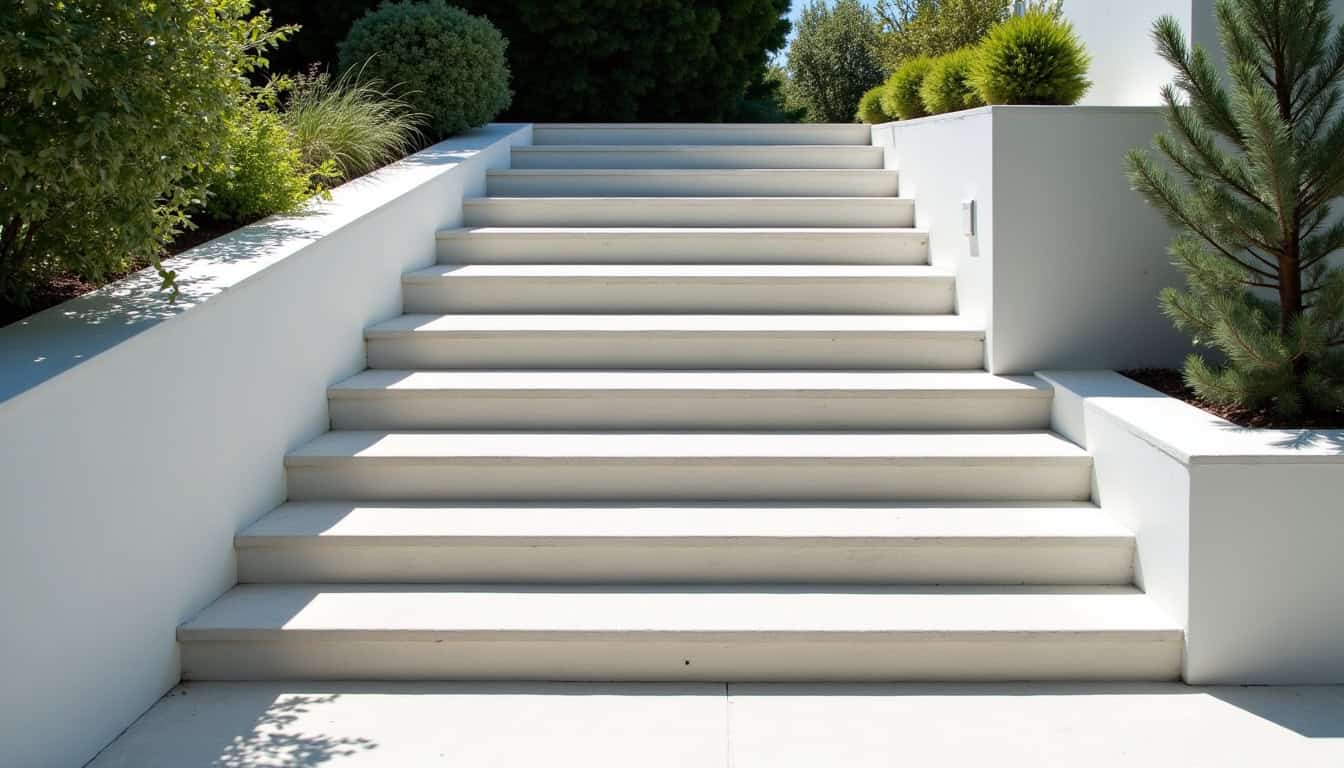 Monte-escalier extérieur installé dans un jardin à Coulans-sur-Gée, protégé des intempéries
