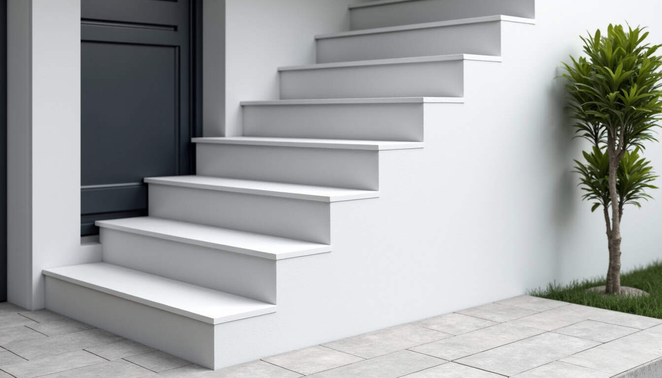 Monte-escalier extérieur installé dans une maison à Beautor, résistant aux intempéries