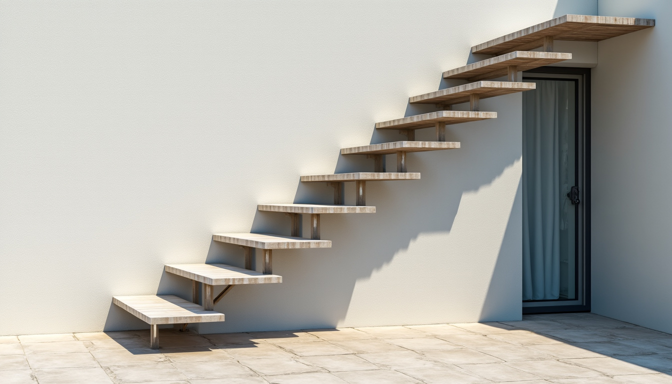 Monte-escalier extérieur installé dans une propriété à Watten, vue sur un escalier menant à une terrasse