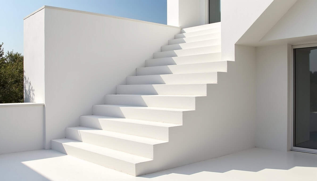 Monte-escalier extérieur installé dans une villa à Callian, résistant aux conditions climatiques méditerranéennes