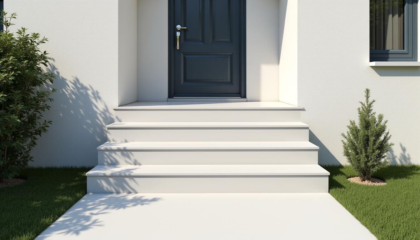 Monte-escalier extérieur installé devant une maison à Felletin