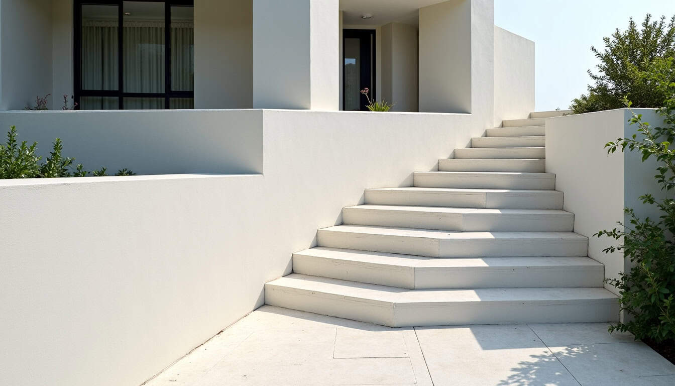 Monte-escalier extérieur installé devant une maison à Loubeyrat