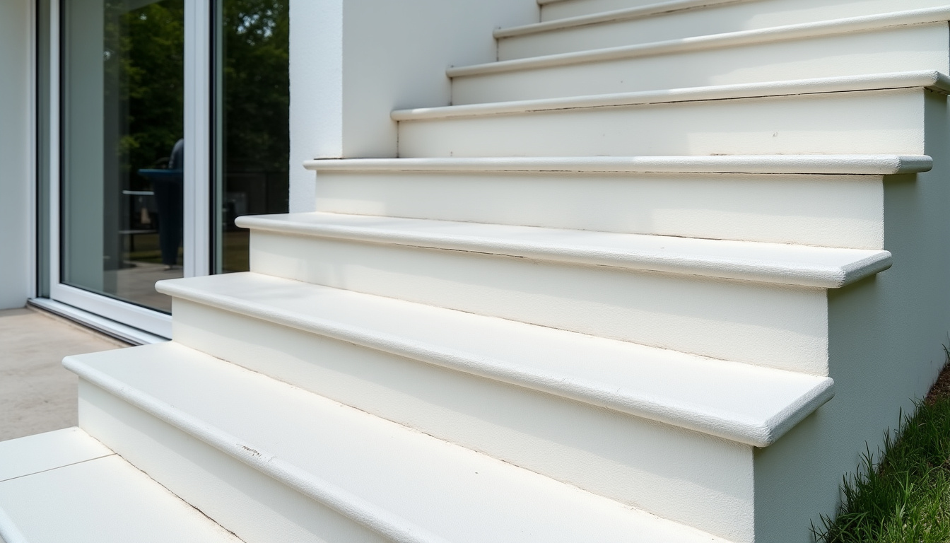 Monte escalier extérieur installé devant une maison à Thorigny-sur-Marne