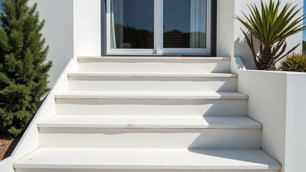 Monte-escalier extérieur installé devant une maison à Vallon-en-Sully, résistant aux intempéries avec accès à une terrasse