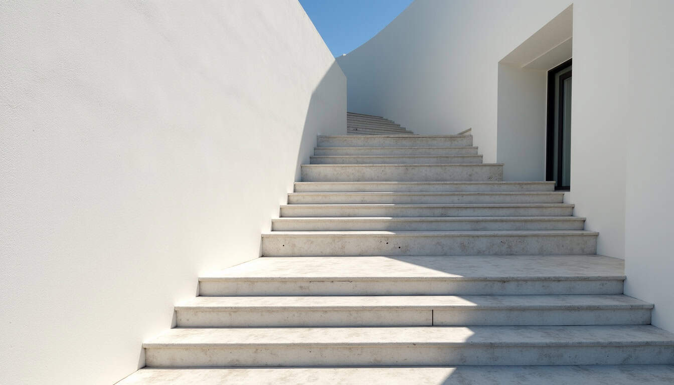 Monte-escalier extérieur installé sur les marches d’accès à une maison à Montracol, en conditions réelles