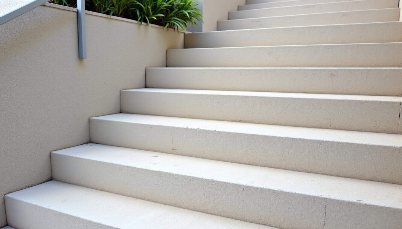 Monte-escalier extérieur installé sur un escalier en pierre à Offemont, résistant aux intempéries