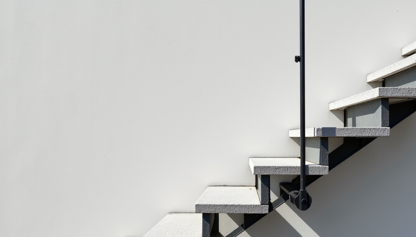 Monte-escalier extérieur installé sur un escalier menant à une terrasse à Saint-Nicolas-de-la-Grave