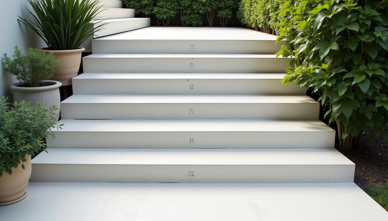 Monte-escalier extérieur installé sur un escalier menant au jardin à Quintal