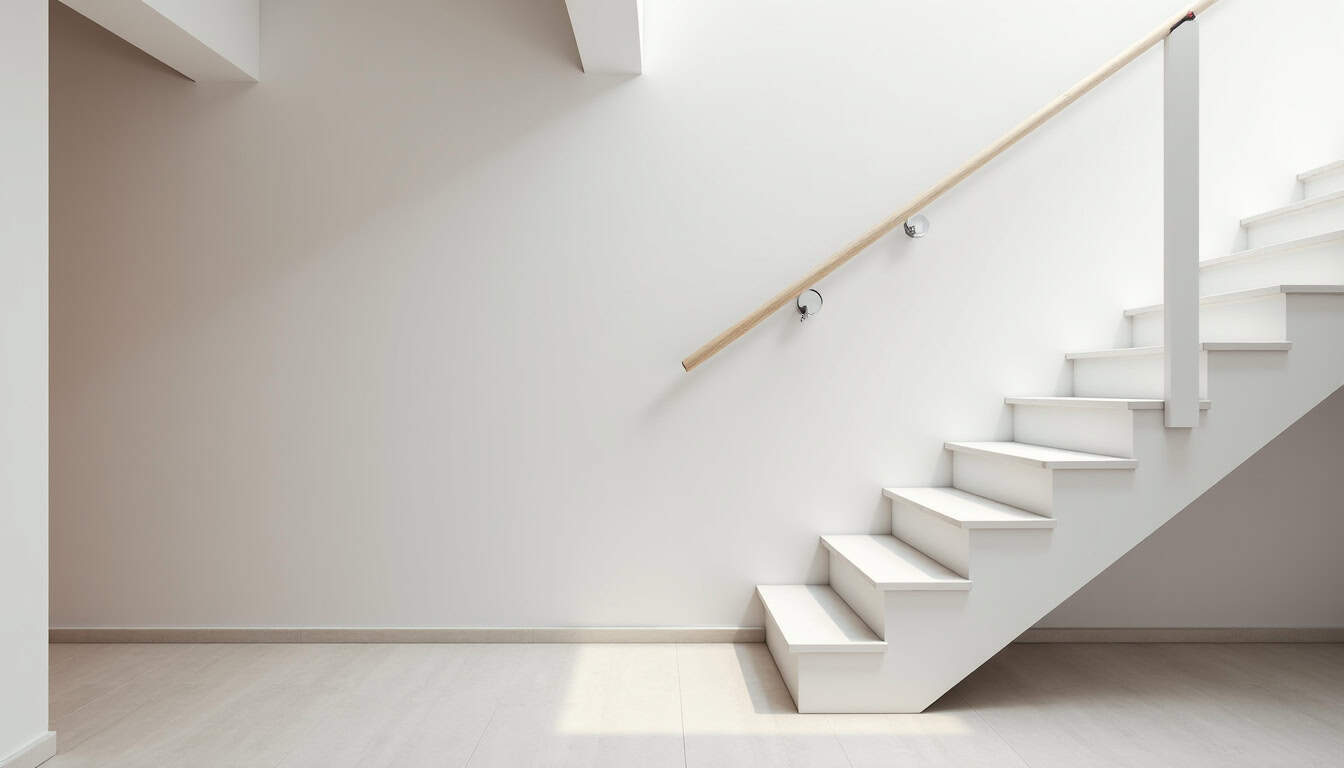 Monte-escalier installé dans une maison à Mions, vue intérieure avec siège repliable