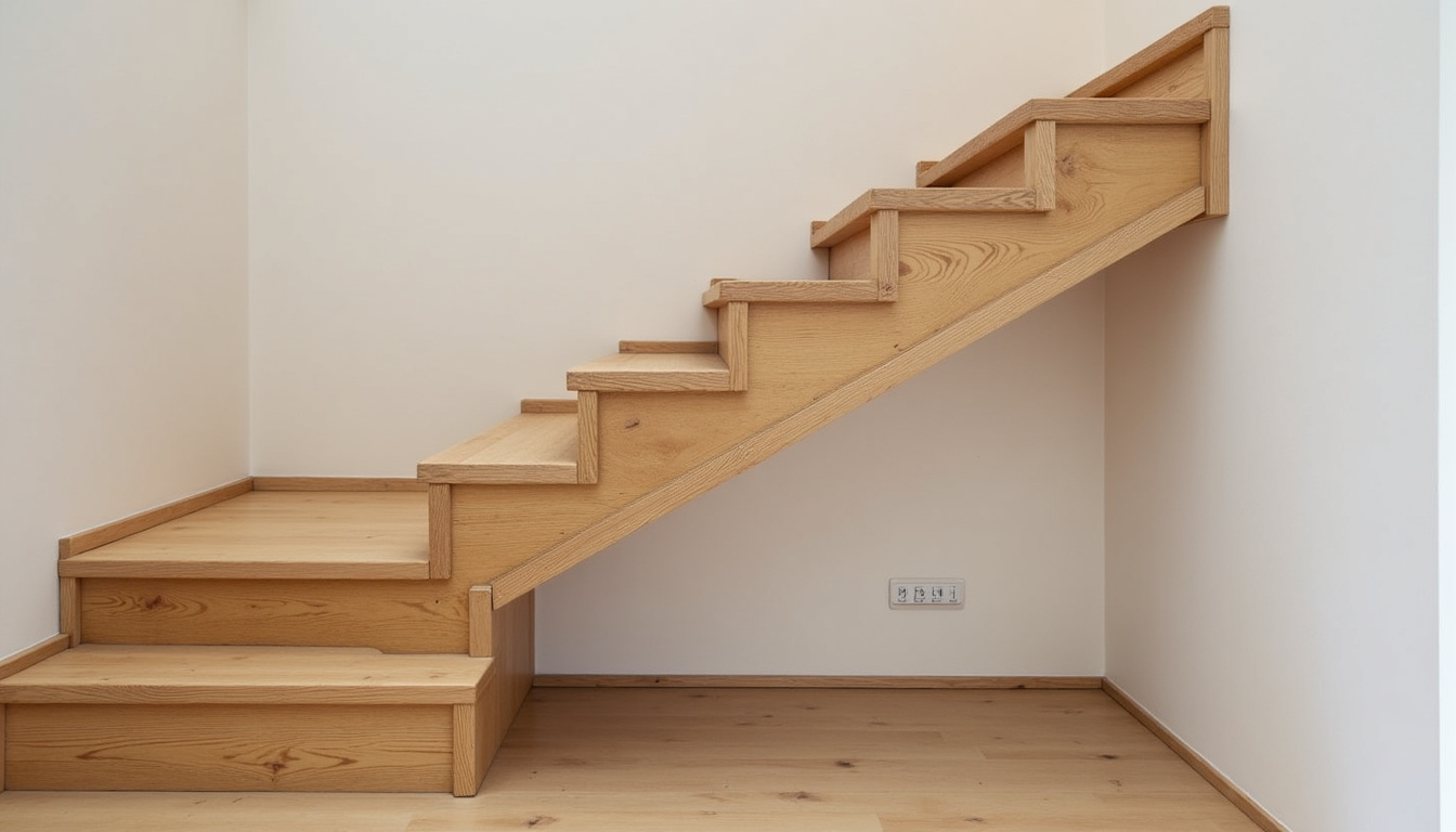 Monte-escalier installé dans une maison ancienne à Le Malesherbois, intégré discrètement à un escalier en bois