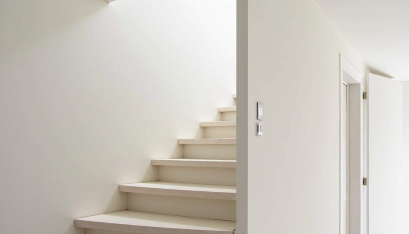 Monte-escalier installé sur un escalier droit dans une maison à La Roche-Vineuse