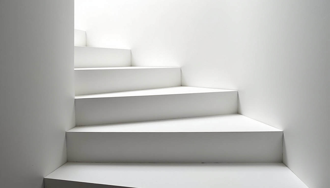 Monte-escalier installé sur un escalier tournant à Saint-Aubin-Épinay