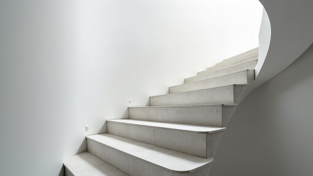 Monte-escalier installé sur un escalier tournant à Saint-Barnabé