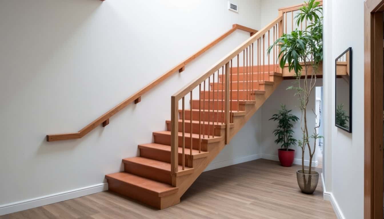 Monte-escalier personnalisé avec siège en cuir et rail sur mesure à Heyrieux